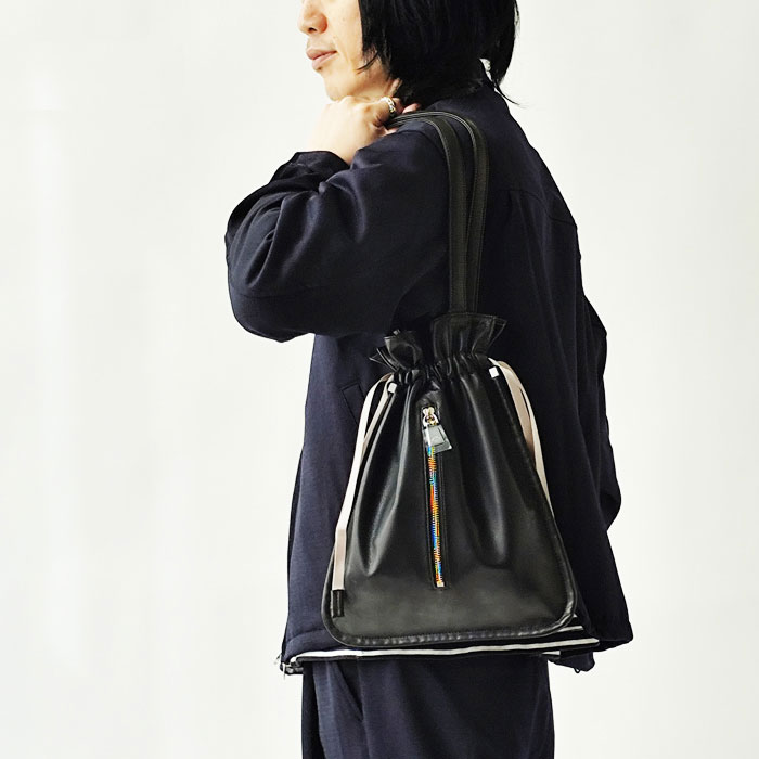 < aniary > Tote/ リアリティレザー巾着トート バッグ