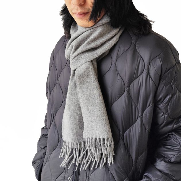 < HILLTOP > Lambswool Scarf PLAIN