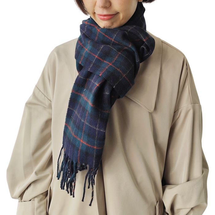 < HILLTOP > Lambswool Scarf FANCY CHECK
