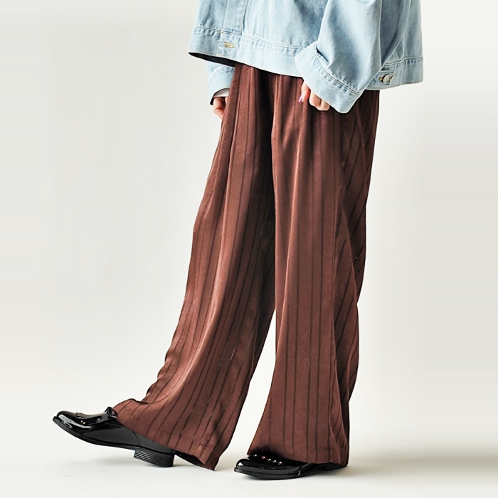 < whyto. >  STAIN TUCK TROUSER / パンツ