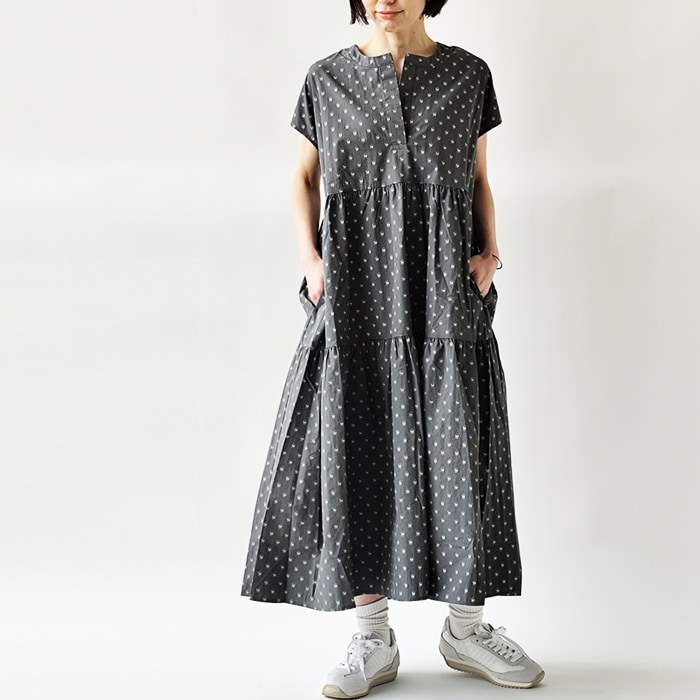 < Kelen >フレンチ スリーブ ティアードワンピース
