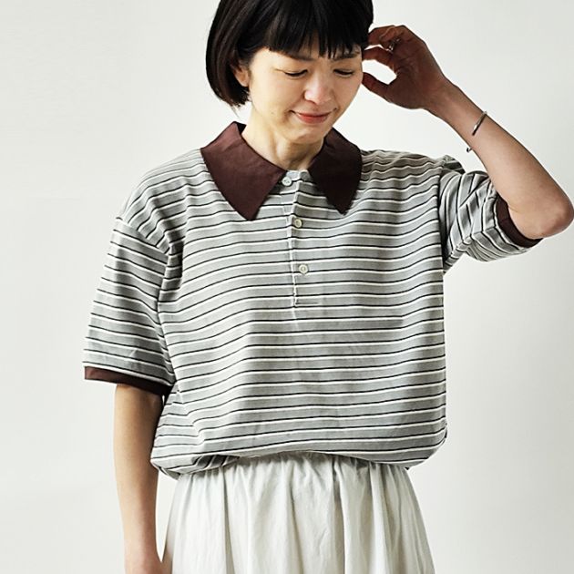 < STAR＆STRIPE > マルチ ボーダーポロ