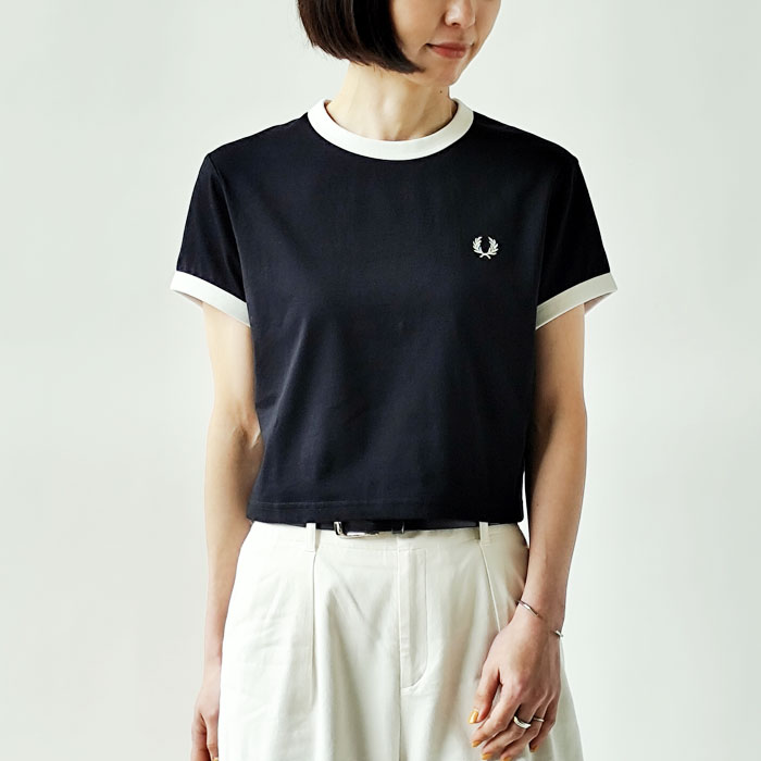 < FRED PERRY >クロップドリンガーT