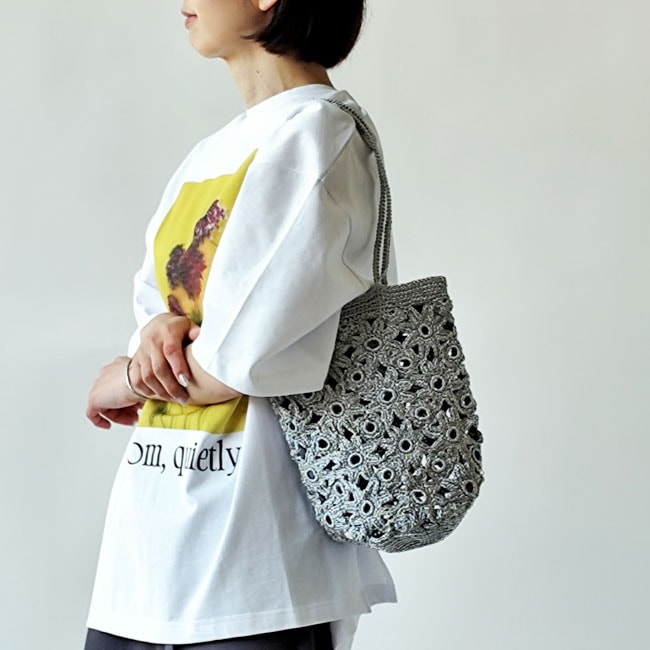 < The Bagmati> メッシュバッグ　Silver