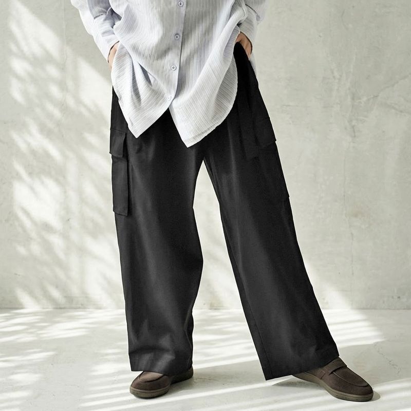 < kelen > Wrap-Style Cargo Pants / カーゴパンツ