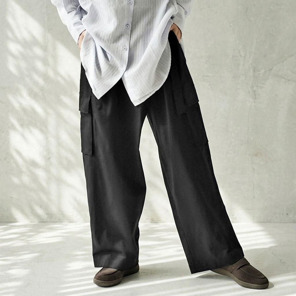 < kelen > Wrap-Style Cargo Pants / カーゴパンツ