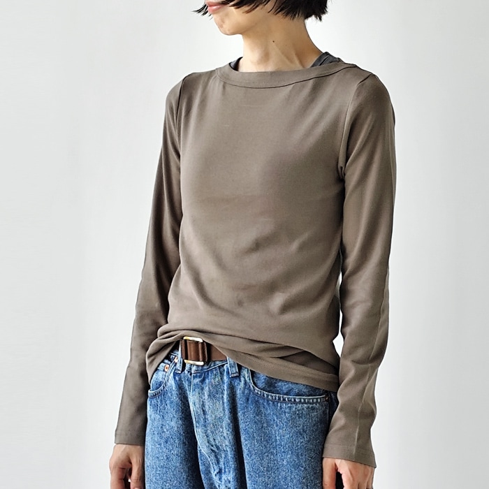 < sirenemermaid >ボートネック 長袖 Tシャツ
