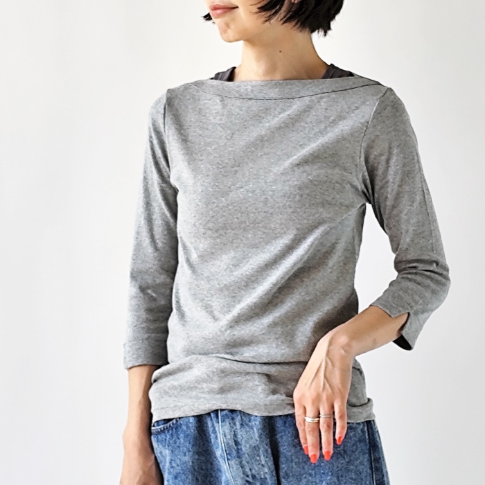 < sirenemermaid >ボートネック 7分袖 Tシャツ