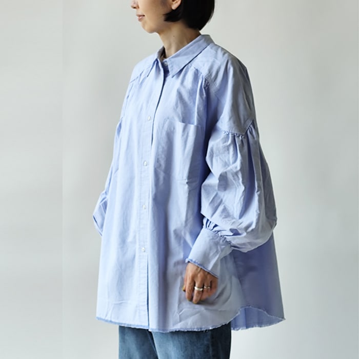 < whyto. >  oxford volume blouse / ブラウス