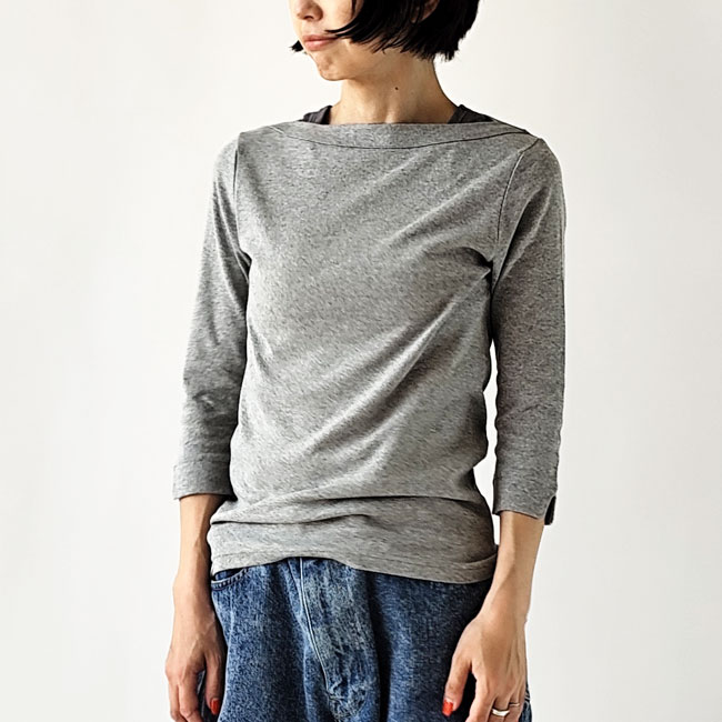 < sirenemermaid >ボートネック 7分袖 Tシャツ