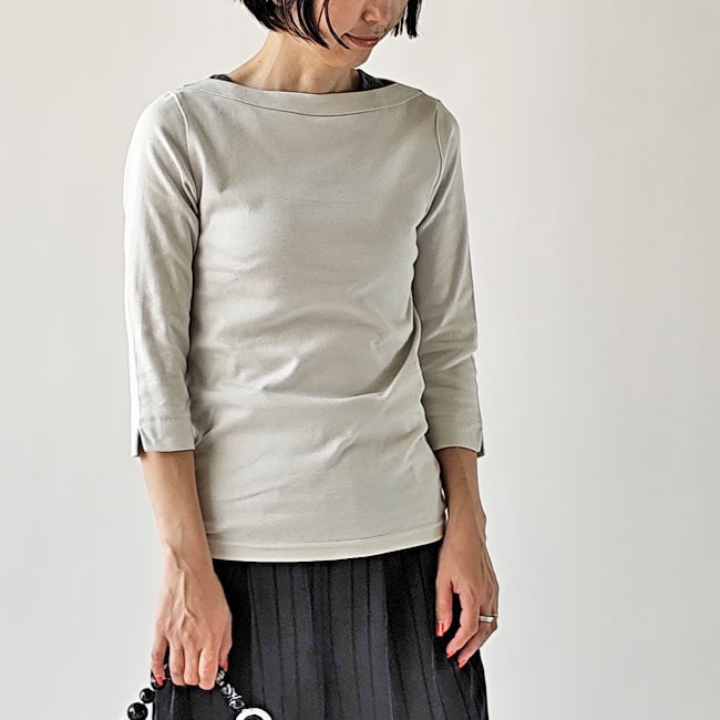 < sirenemermaid >ボートネック 7分袖 Tシャツ
