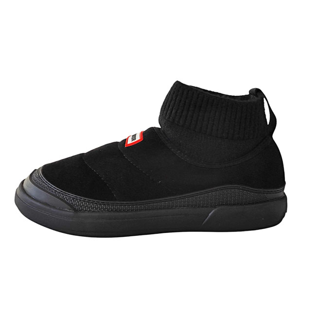 < HUNTER > IN/OUT FAUX SUEDE KNITTED CUFF BOOT / ショートブーツ