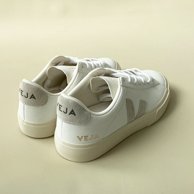 < VEJA > CAMPO  EXTRA-WHITE/NATURAL-SUEDE