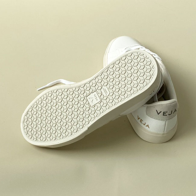 < VEJA > CAMPO  EXTRA-WHITE/NATURAL-SUEDE
