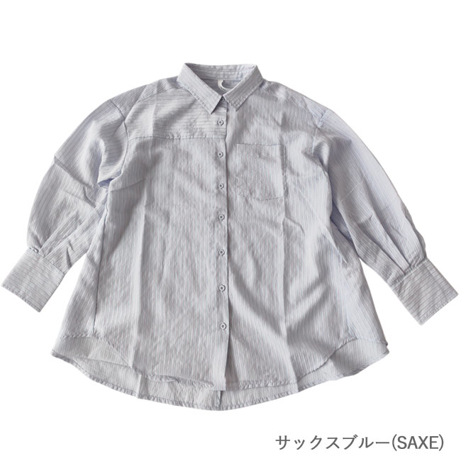 < Kelen > シアーストライプシャツ