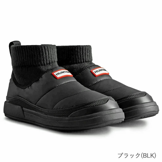 < HUNTER > N/OUT PUFFER KNITTED CUFF BOOT / ショートブーツ