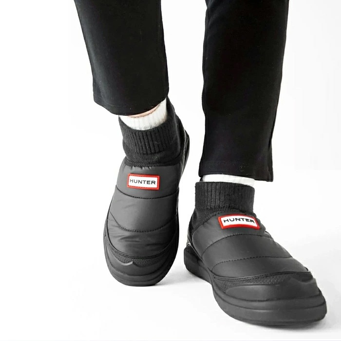 < HUNTER > N/OUT PUFFER KNITTED CUFF BOOT / ショートブーツ