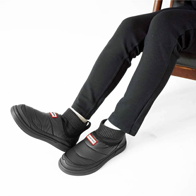 < HUNTER > N/OUT PUFFER KNITTED CUFF BOOT / ショートブーツ
