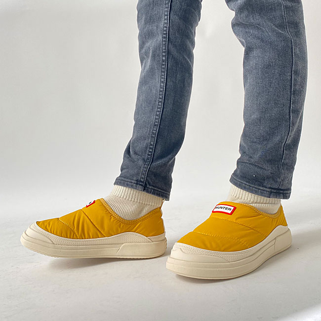 < HUNTER > N/OUT PUFFER KNITTED CUFF BOOT / ショートブーツ