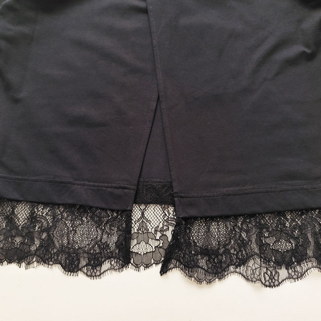 < whyto. >  lace combination tee / レーストップス