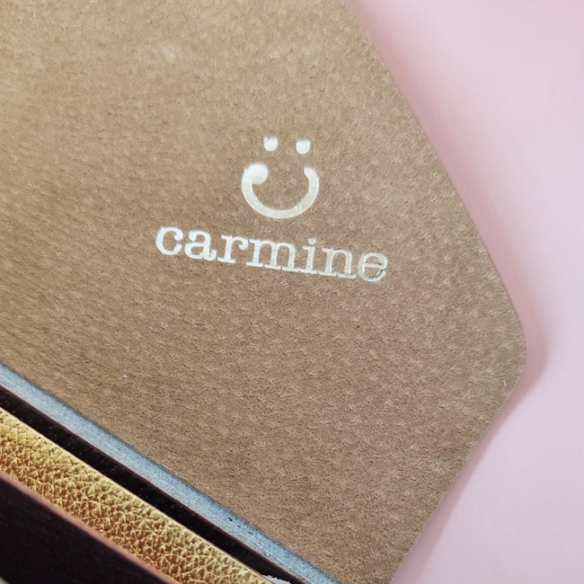 < carmine > レザーロングウォレットメタル