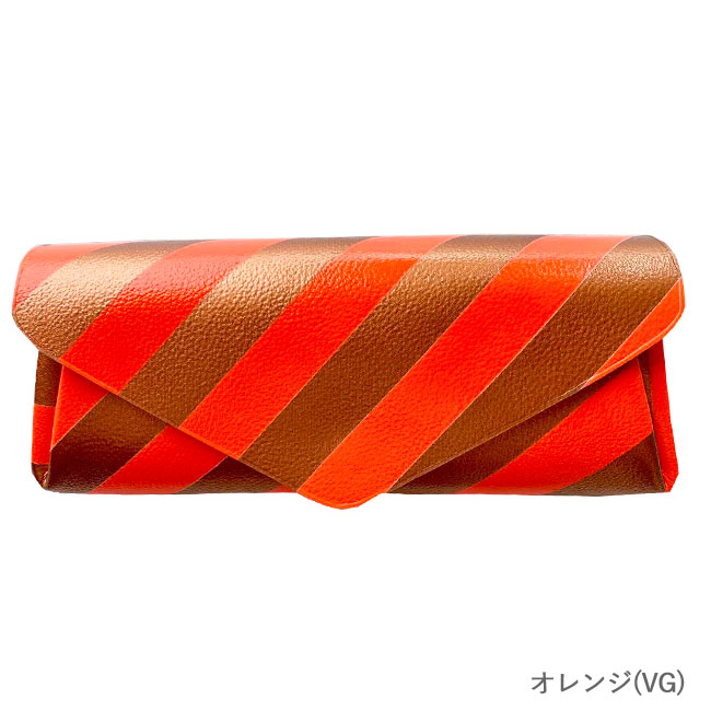< carmine > ストライプロングウォレット