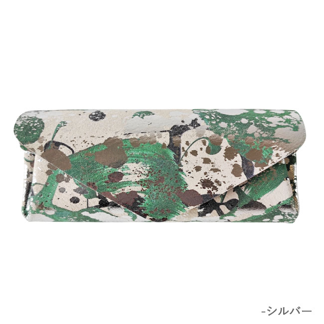 < carmine > Leather Long Wallet Liquid / 長財布