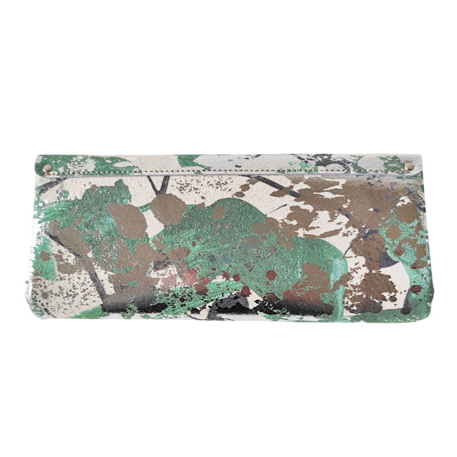 < carmine > Leather Long Wallet Liquid / 長財布