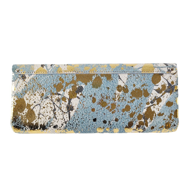 < carmine > Leather Long Wallet Liquid / 長財布