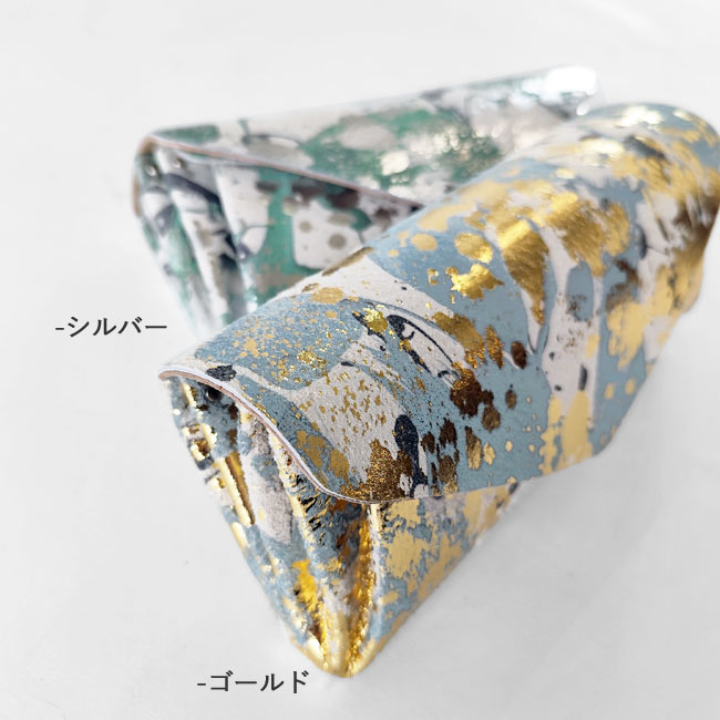 < carmine > Leather Long Wallet Liquid / 長財布