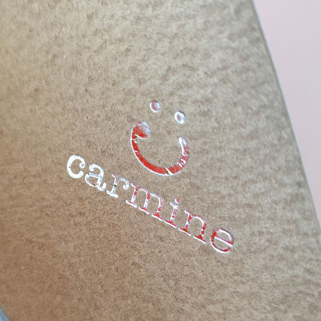 < carmine > レザー ロングウォレット リキッド ネオン