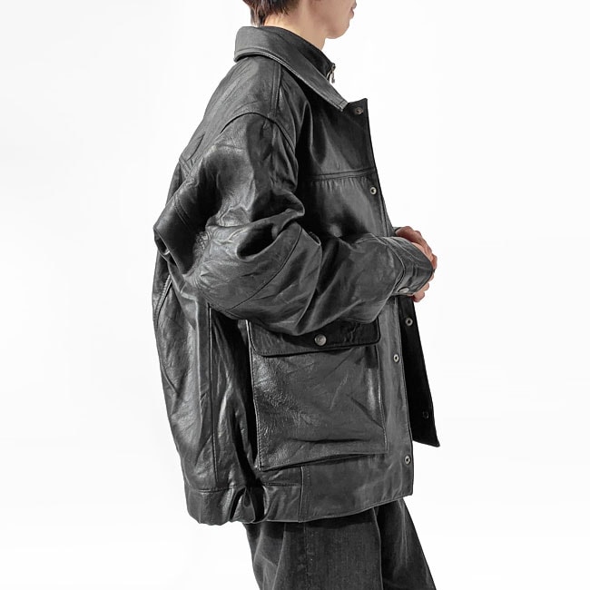 modem design 黒 レザージャケット modem design > Leather Flight Jacket / レザー ジャケット