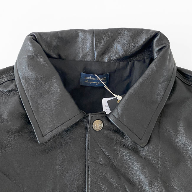 < modem design > Leather Flight Jacket /  レザー ジャケット