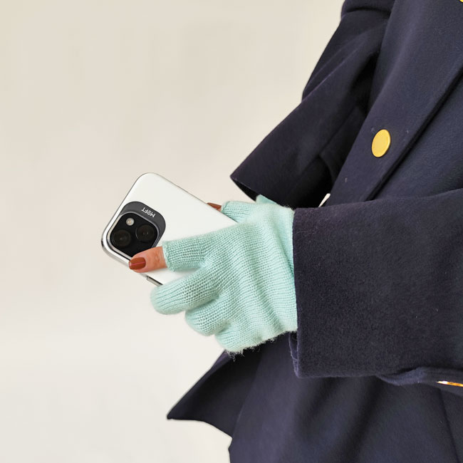 < WILLIAM BRUNTON > CASHMERE LONG HAND WARMER / カシミア ロング ハンドウォーマー