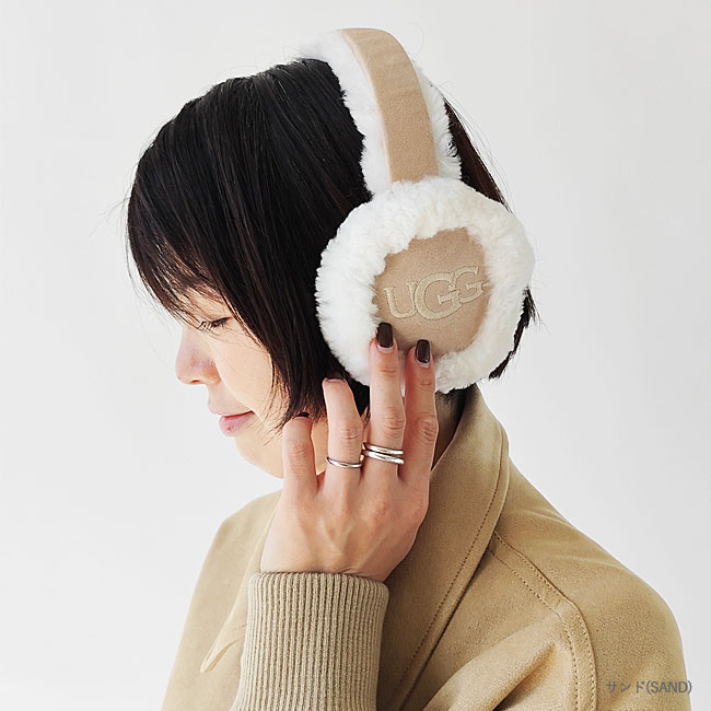 < UGG > Sheepskin Embroidery Earmuff / イヤーマフ