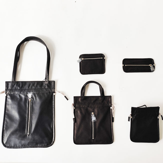 < aniary > Mini Tote/ リアリティレザーミニ巾着トート バッグ