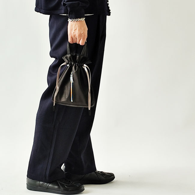 < aniary > Mini Tote/ リアリティレザーミニ巾着トート バッグ