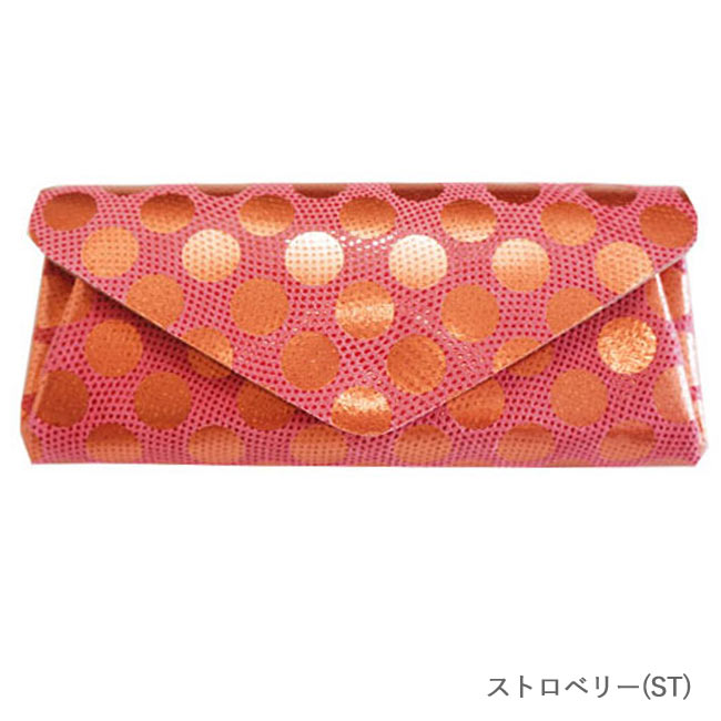 < carmine > Dot Leather Long Wallet / ロングウォレット
