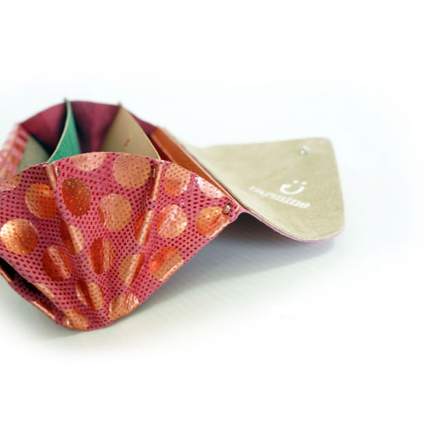 < carmine > Dot Leather Long Wallet / ロングウォレット