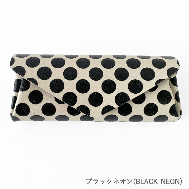 < carmine > Leather Long Wallet Clear Dot / 長財布