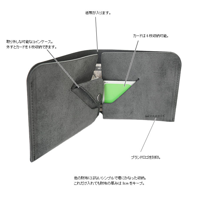 < FABRIK > BI-FOLD WALLET / 二つ折り財布