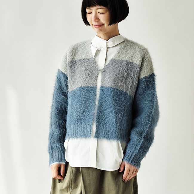 < kelen > LIHA / シャギーカーディガン