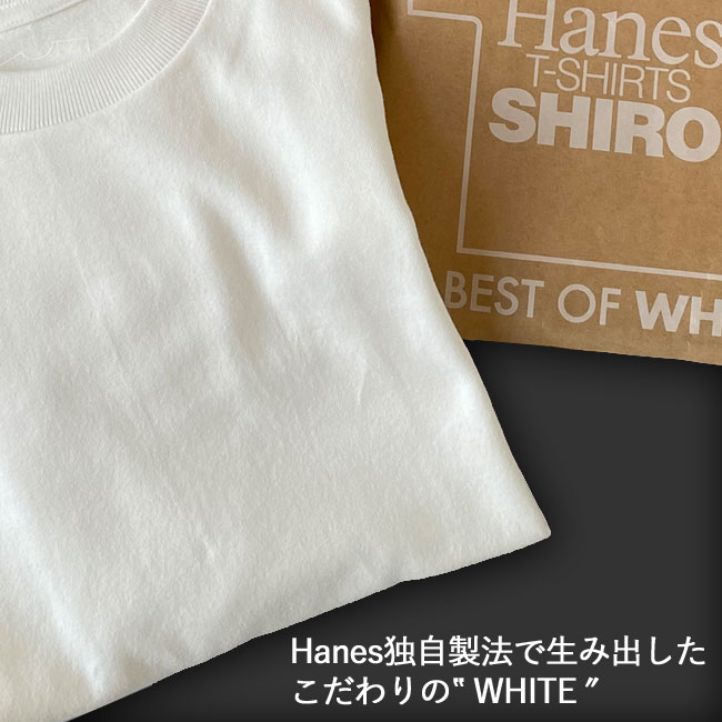 < Hanes > T-SHIRTS SHIRO / Tシャツ