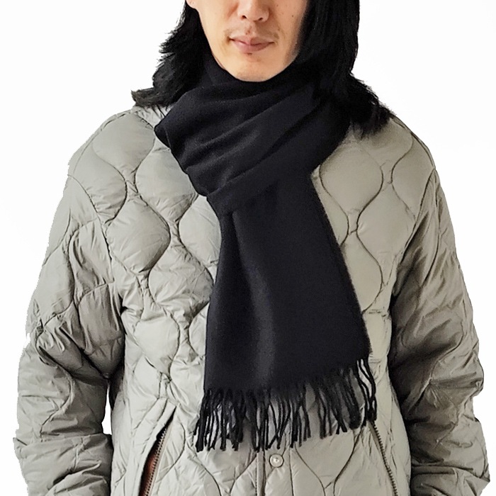 < HILLTOP > Lambswool Scarf PLAIN