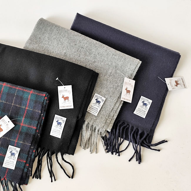 < HILLTOP > Lambswool Scarf PLAIN
