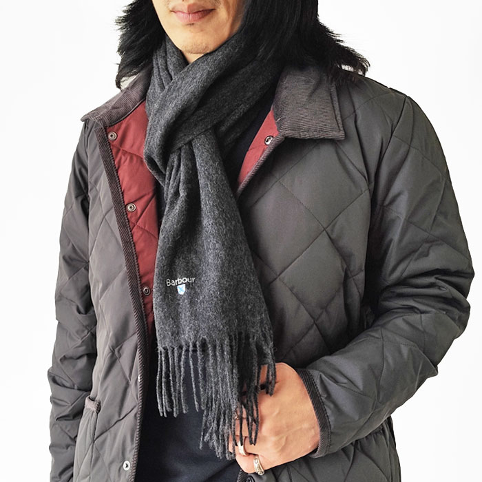 < Barbour > Plain Lambswool Scarf