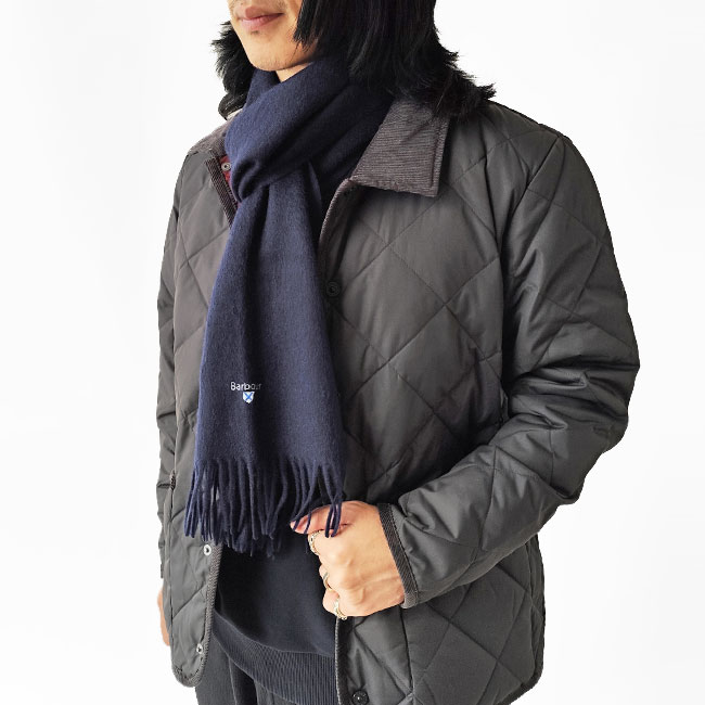 < Barbour > Plain Lambswool Scarf