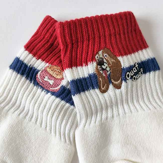 < GYM MASTER > 犬刺繍ソックス