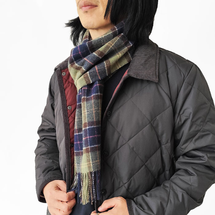 < Barbour > Tartan Lambswool Scarf