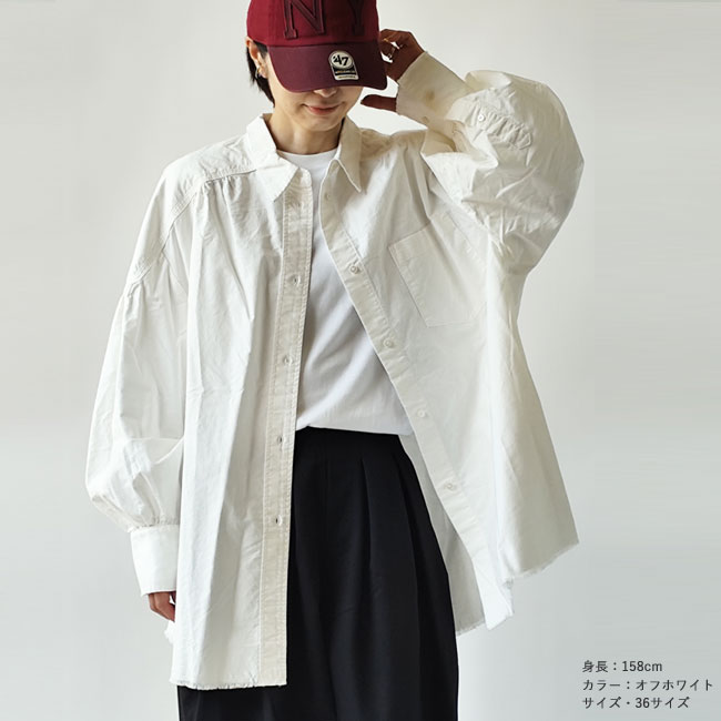 < whyto. >  oxford volume blouse / ブラウス